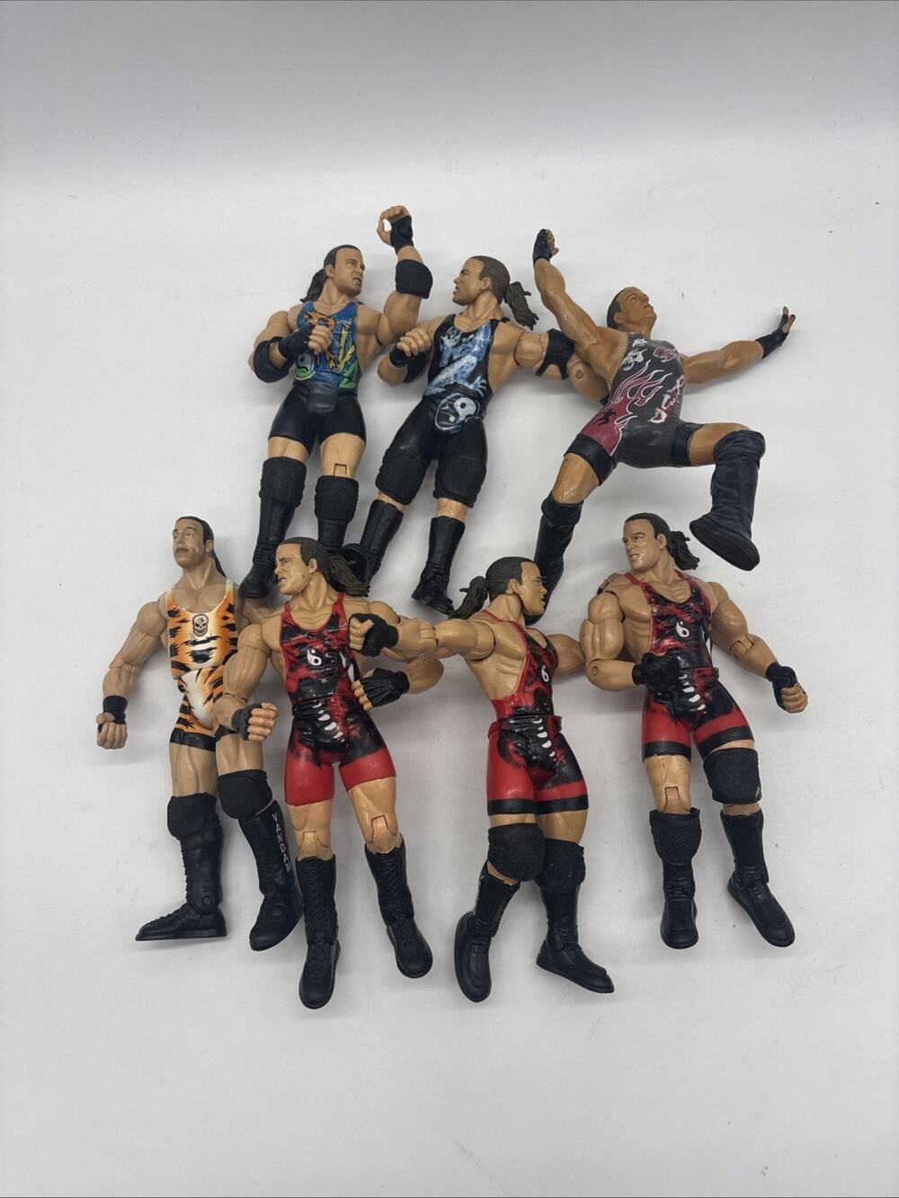 WWE Rob Van Dam Wrestling Action Figure Lot Of 7 - 1999-2007 Vintage & Modern